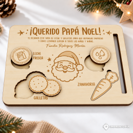Tabla de madera Papá Noel