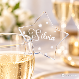Marcasitios personalizado con tu nombre y el de tus invitados