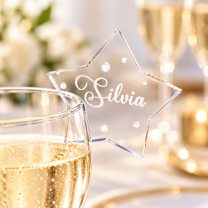 Marcasitios personalizado con tu nombre y el de tus invitados