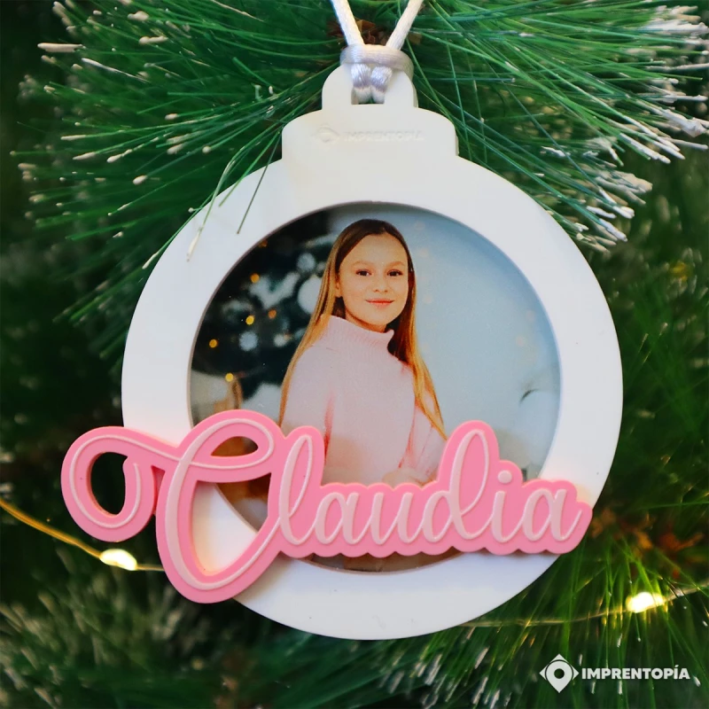 Bola de navidad personalizada con foto y nombre Bola de navidad personalizada con foto y nombre