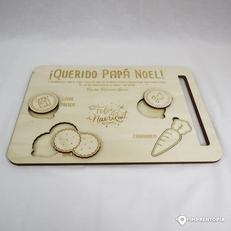 Tabla de madera Papá Noel Tabla de madera Papá Noel